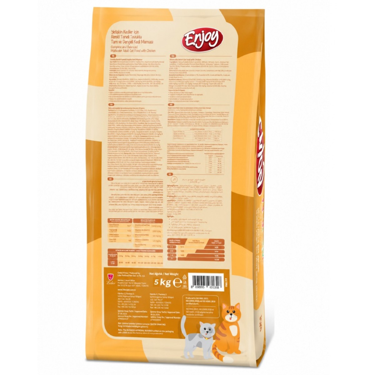 Enjoy Multicolor Yetişkin Kedi Maması 15 kg