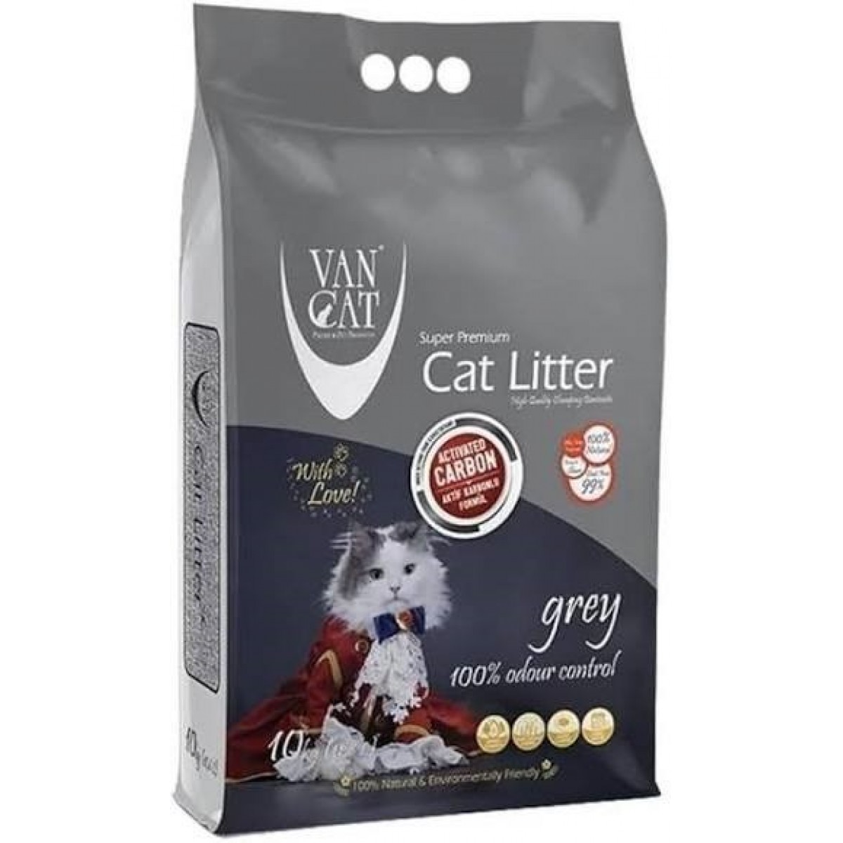 10 LT VanCat Bentonite Aktif Karbonlu Kedi Kumu