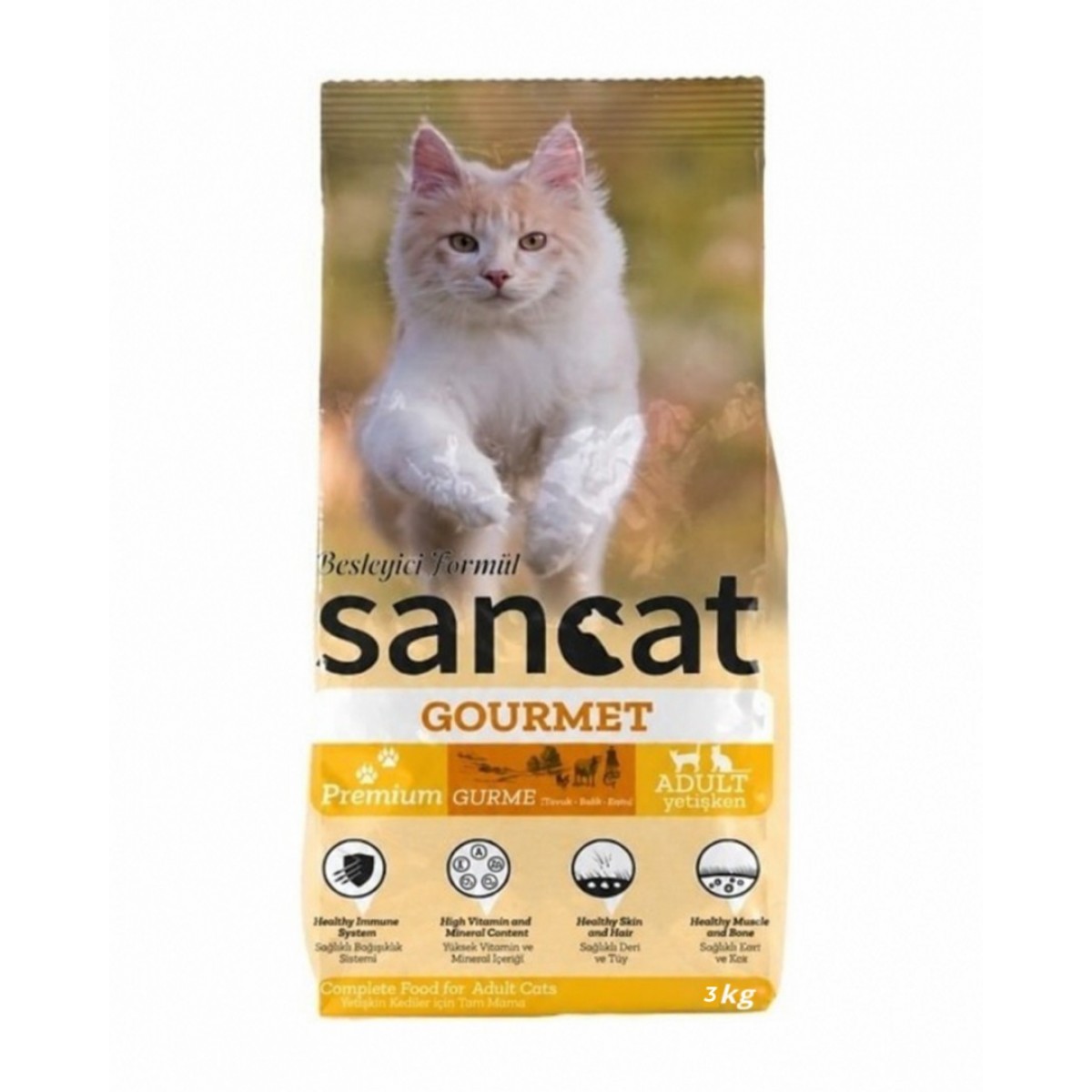 San Cat Gourmet Yetişkin Kedi Maması karışık 15 kg