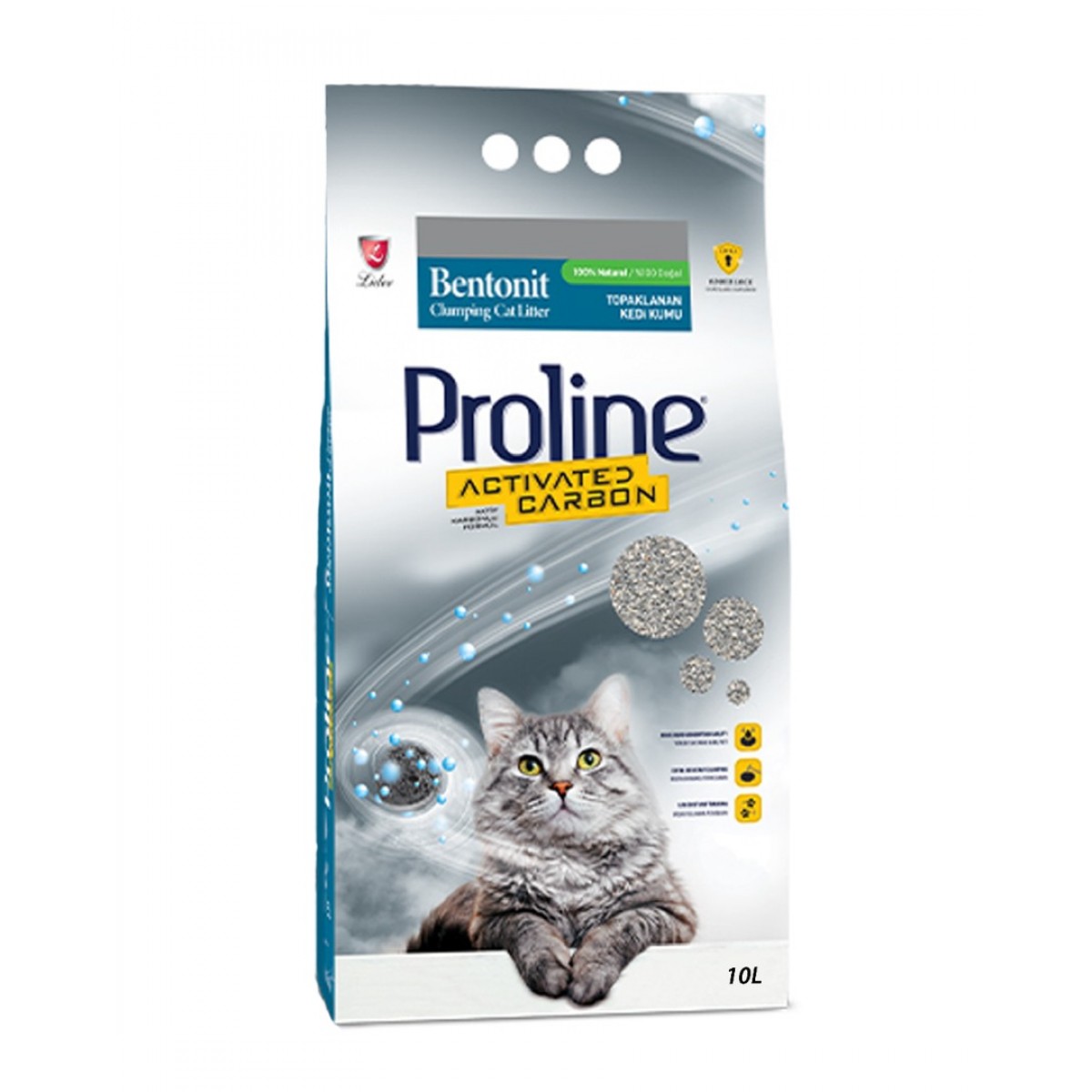 10 LT Proline Aktif Karbonlu Kedi Kumu
